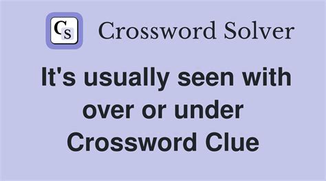 during crossword clue|under crossword clue.